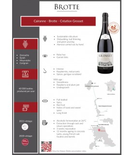 Brotte - Creation Grosset, AOC Cairanne, 2018, 750ml,