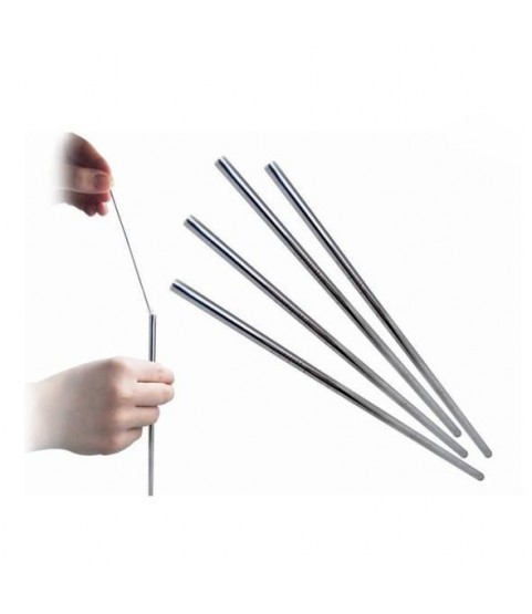 Stainless Steel Straws Set of 4 (Straight) Vin Bouquet, Spain Stainless Steel Straws Set of 4 (Straight) Vin Bouquet, Spain