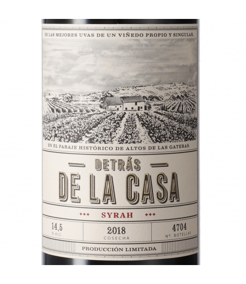 Detras de la Casa - Syrah, Yecla, 2018, 750ml