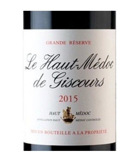 Le Haut Medoc de Giscours by Chateau Giscours, 2015, 750ml Le Haut Medoc de Giscours by Chateau Giscours, 2015, 750ml